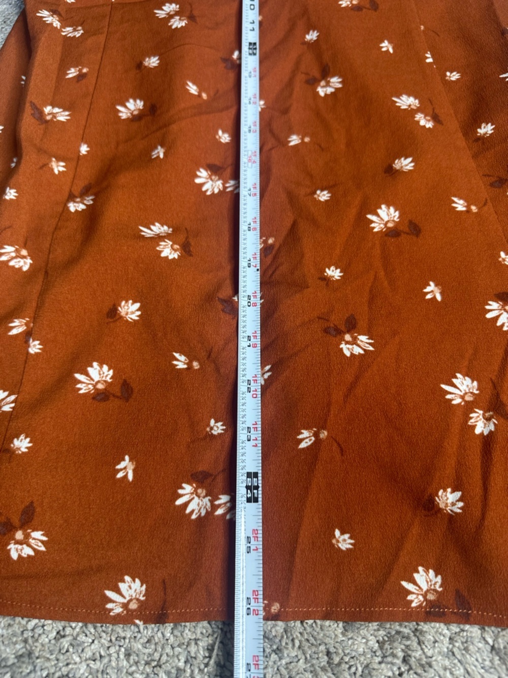 Abercrombie & Fitch Long Sleeve Draped Bodice Mini Dress Large Orange Spice - Picture 13 of 16